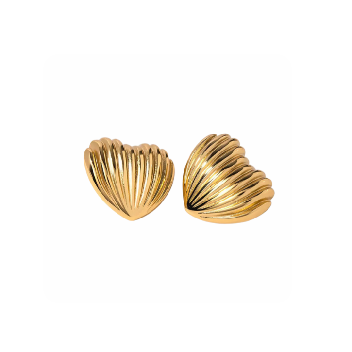 Golden Shell Studs Earrings