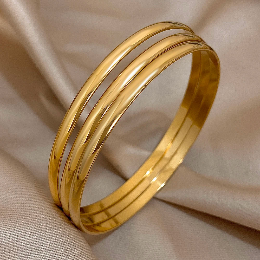 Golden Trio Bangles Bracelet