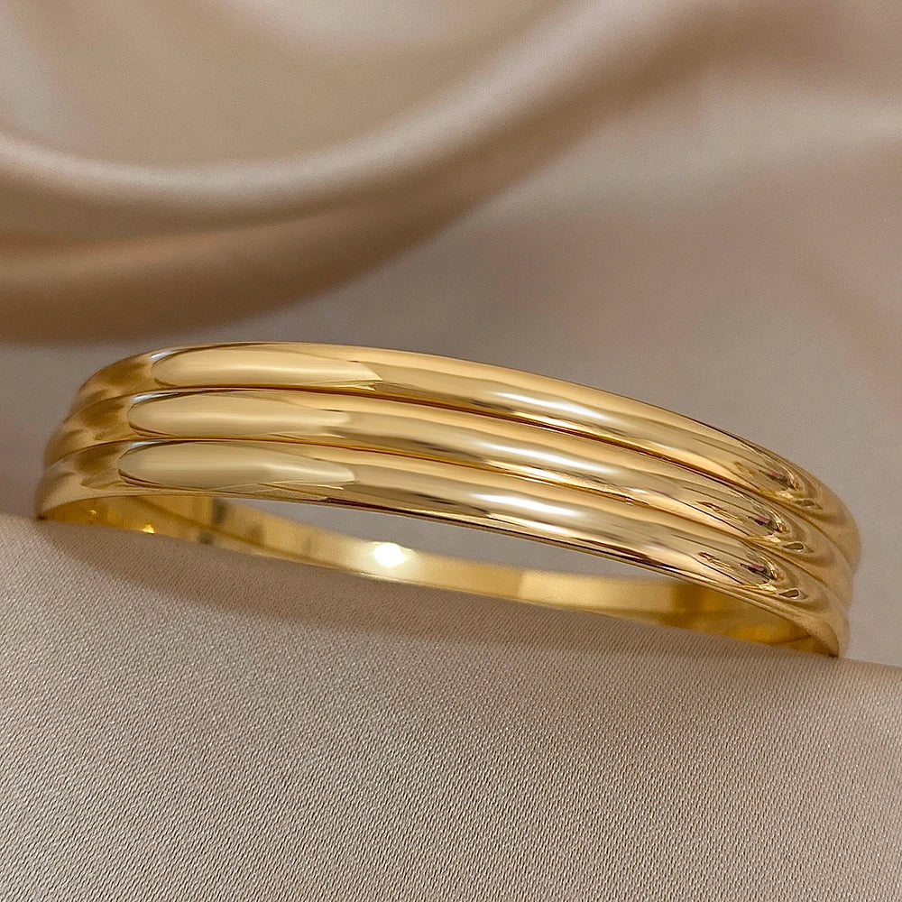 Golden Trio Bangles Bracelet