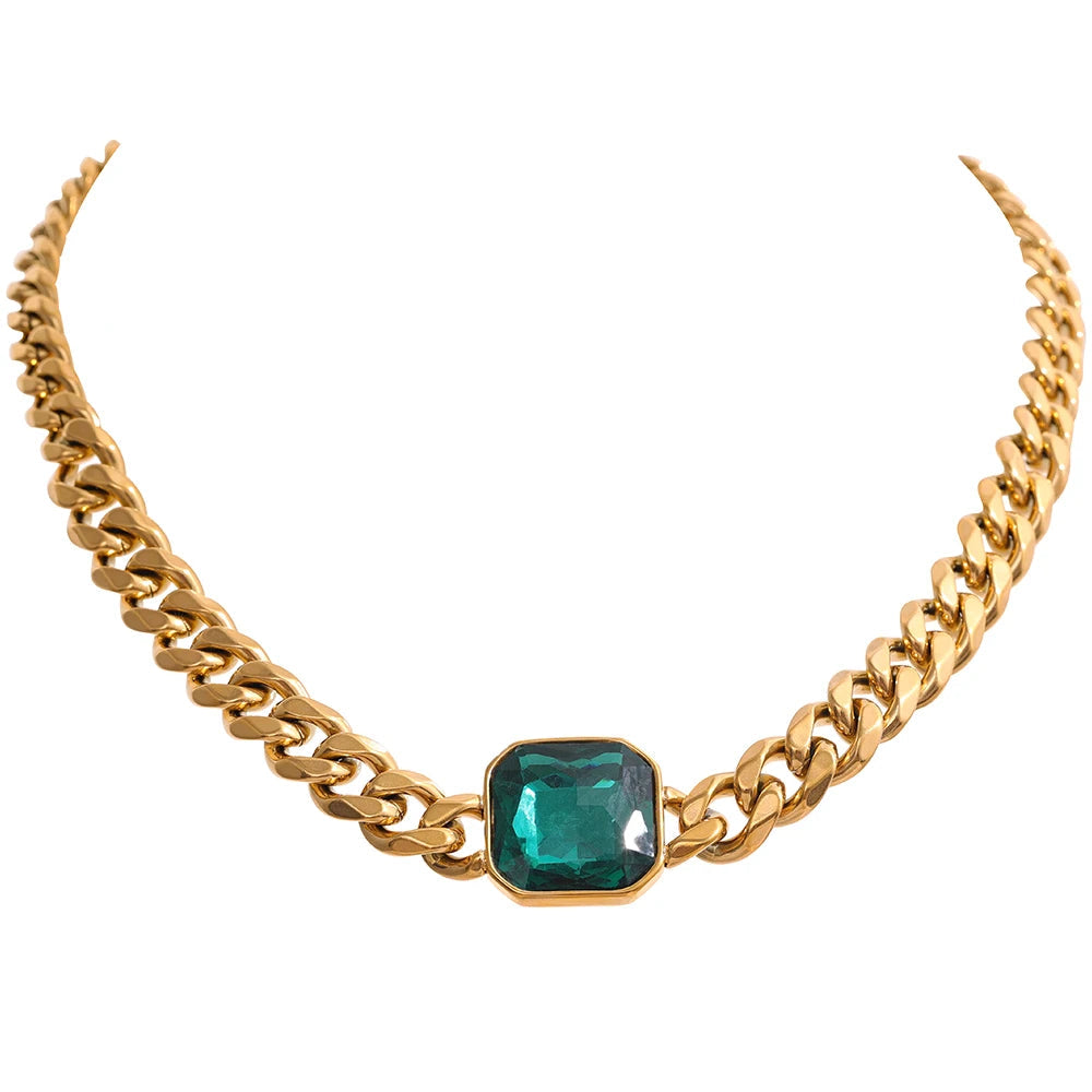 Emerald Luxe Chain Necklace