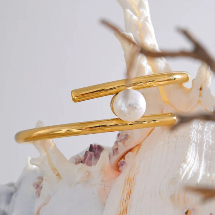 Elegant Pearl Cuff Bracelet