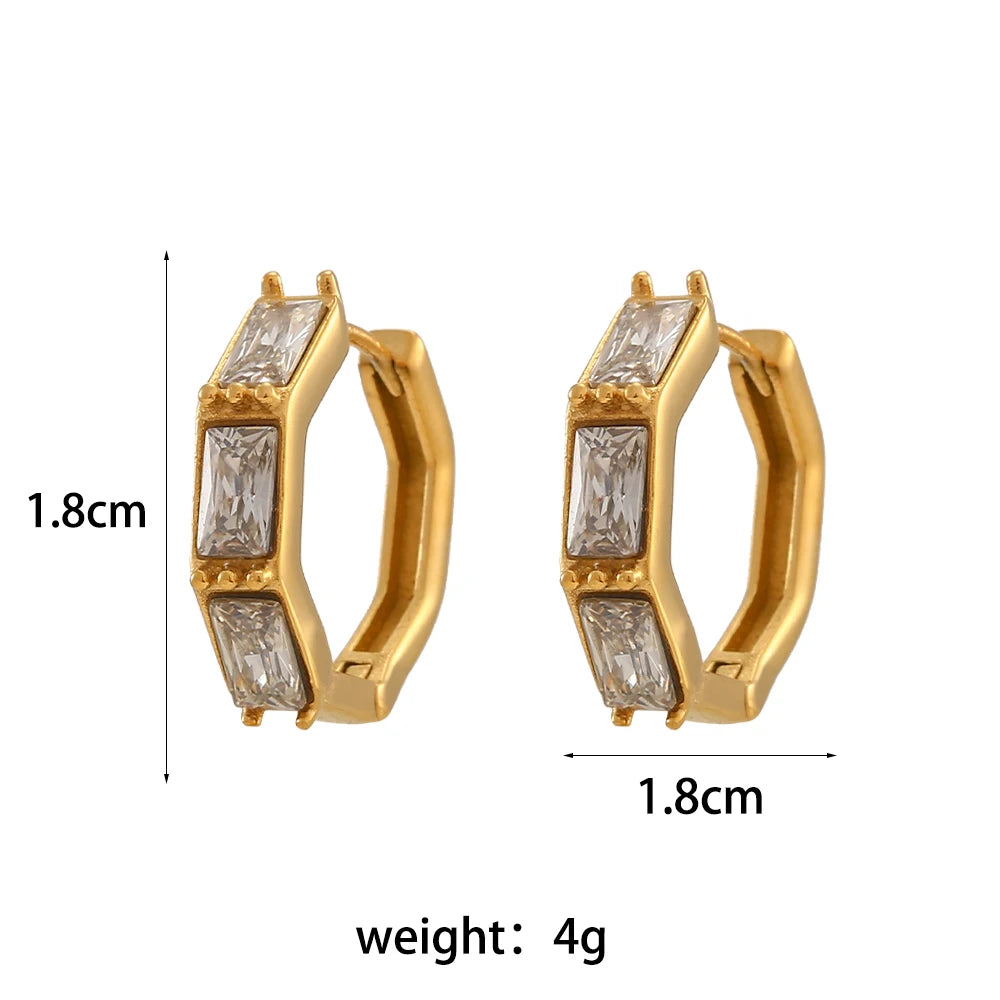 Emerald Glow Hoop Earrings