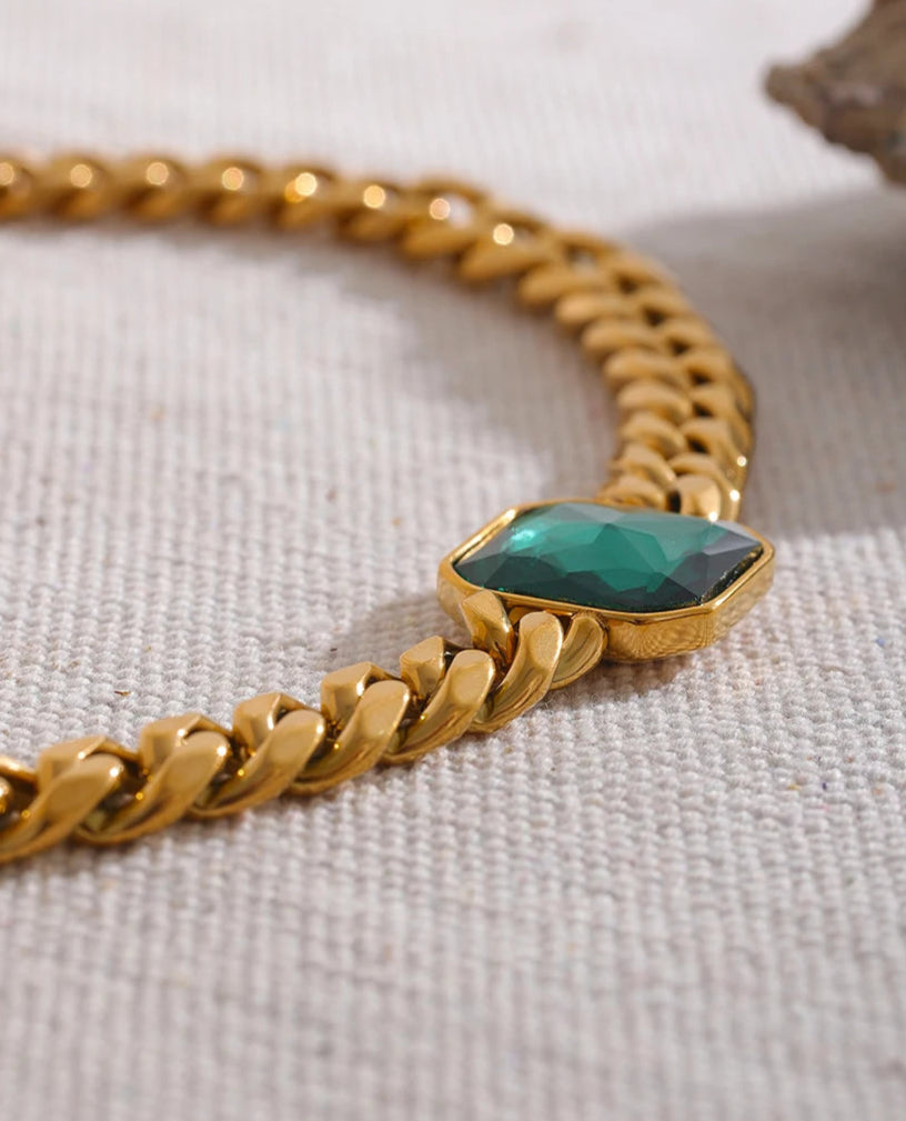 Emerald Luxe Chain Necklace