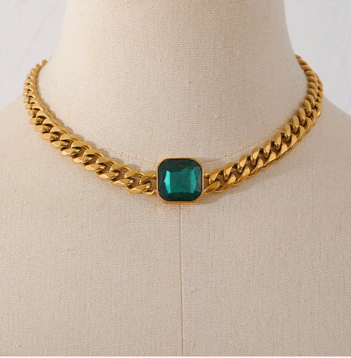 Emerald Luxe Chain Necklace