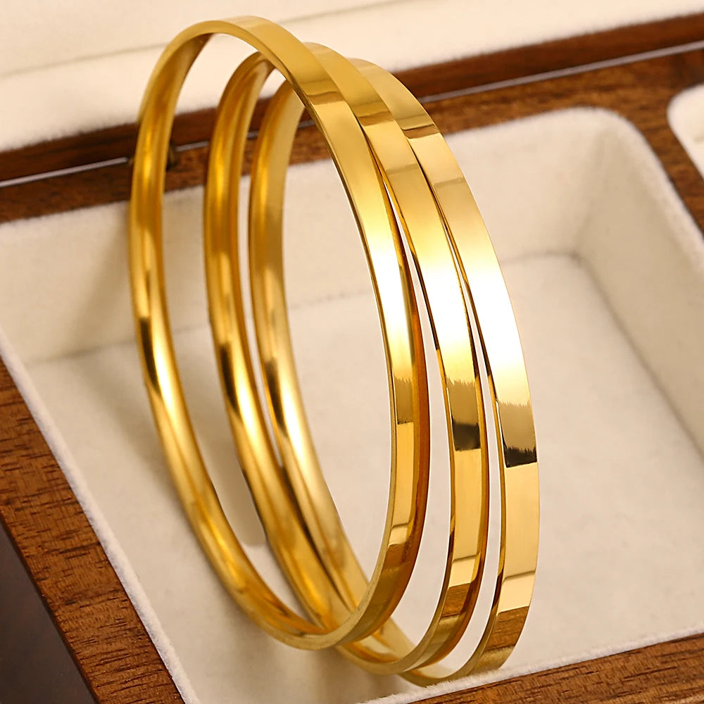 Golden Trio Bangles Bracelet